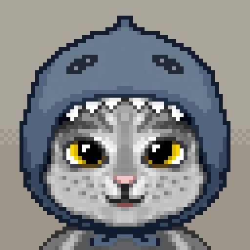 Pixel Shark Cat
