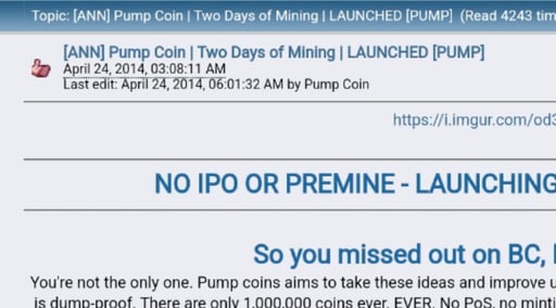 First Ever PUMPCOIN