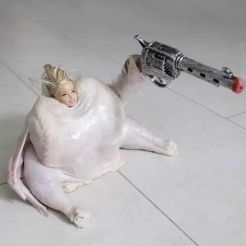 Armored Barbie Chicken