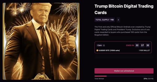 trump trading card