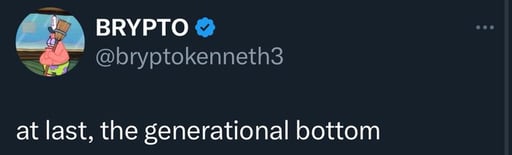 at last, the generational bottom