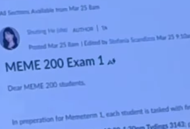 First Meme Exam
