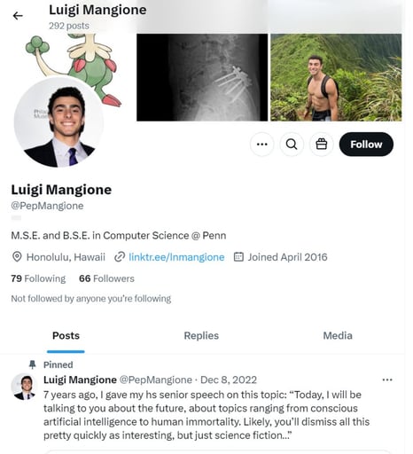 UHC Shooter is Luigi Mangione 