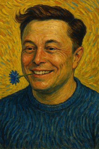 ELON MUSK with Cornflower