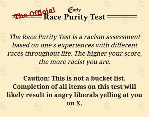 Race Purity Test